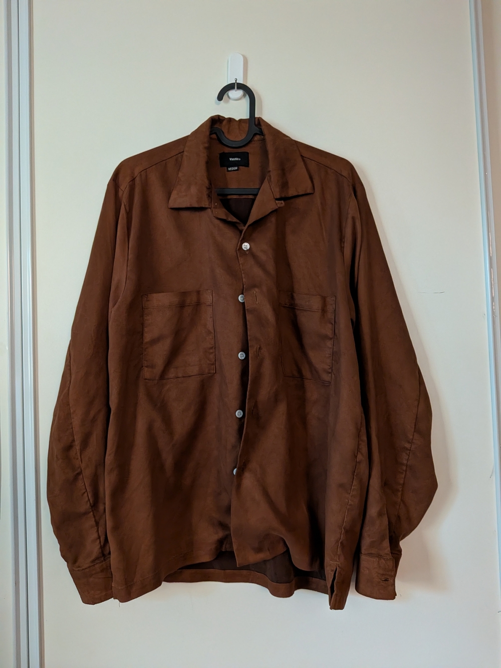 Men's Brown Button-Up Overshirt Jacket